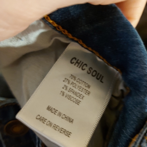 Chic Soul Plus Size Distressed Ripped Stretch Jean - Picture 9 of 9